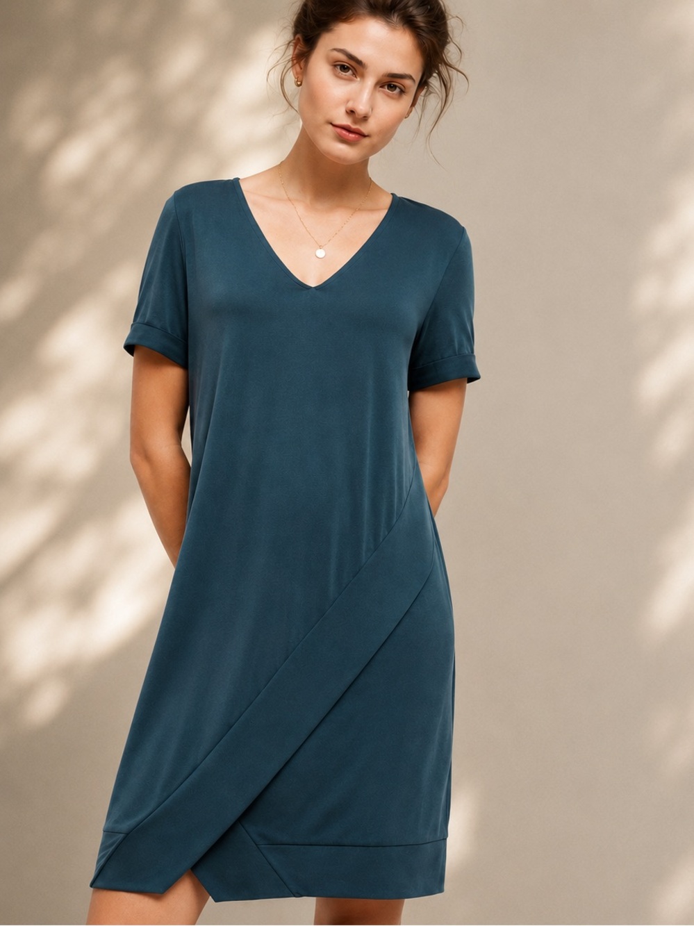 Anthropologie Dolan Green Short Sleeve Shift Dress Flowy Green Small